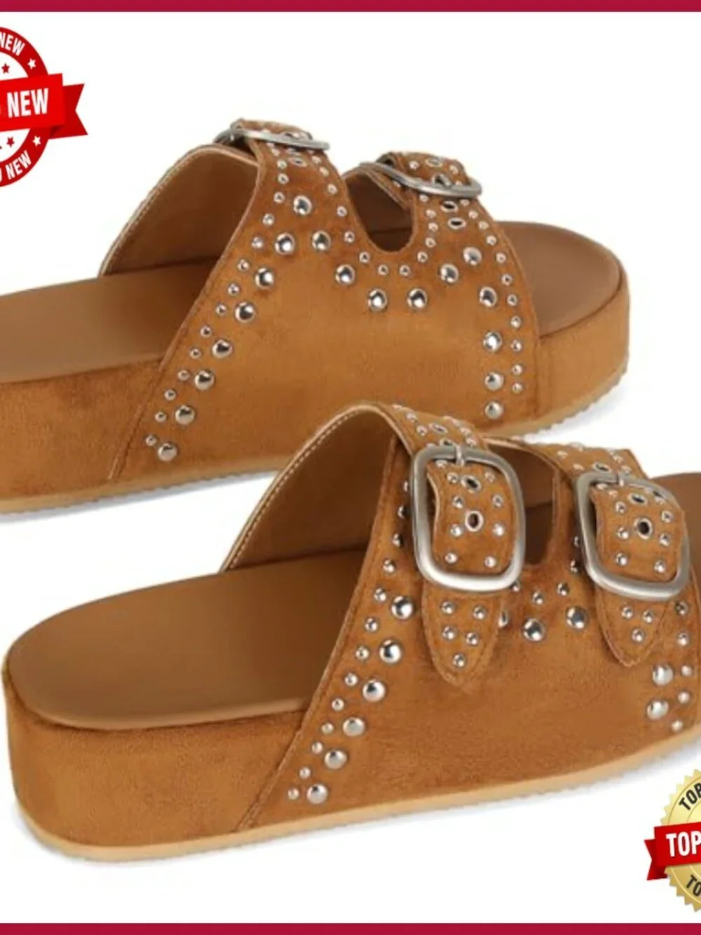 Platform Wedge Sandals with Adjustable Straps, Arch Support, Recycled Materials